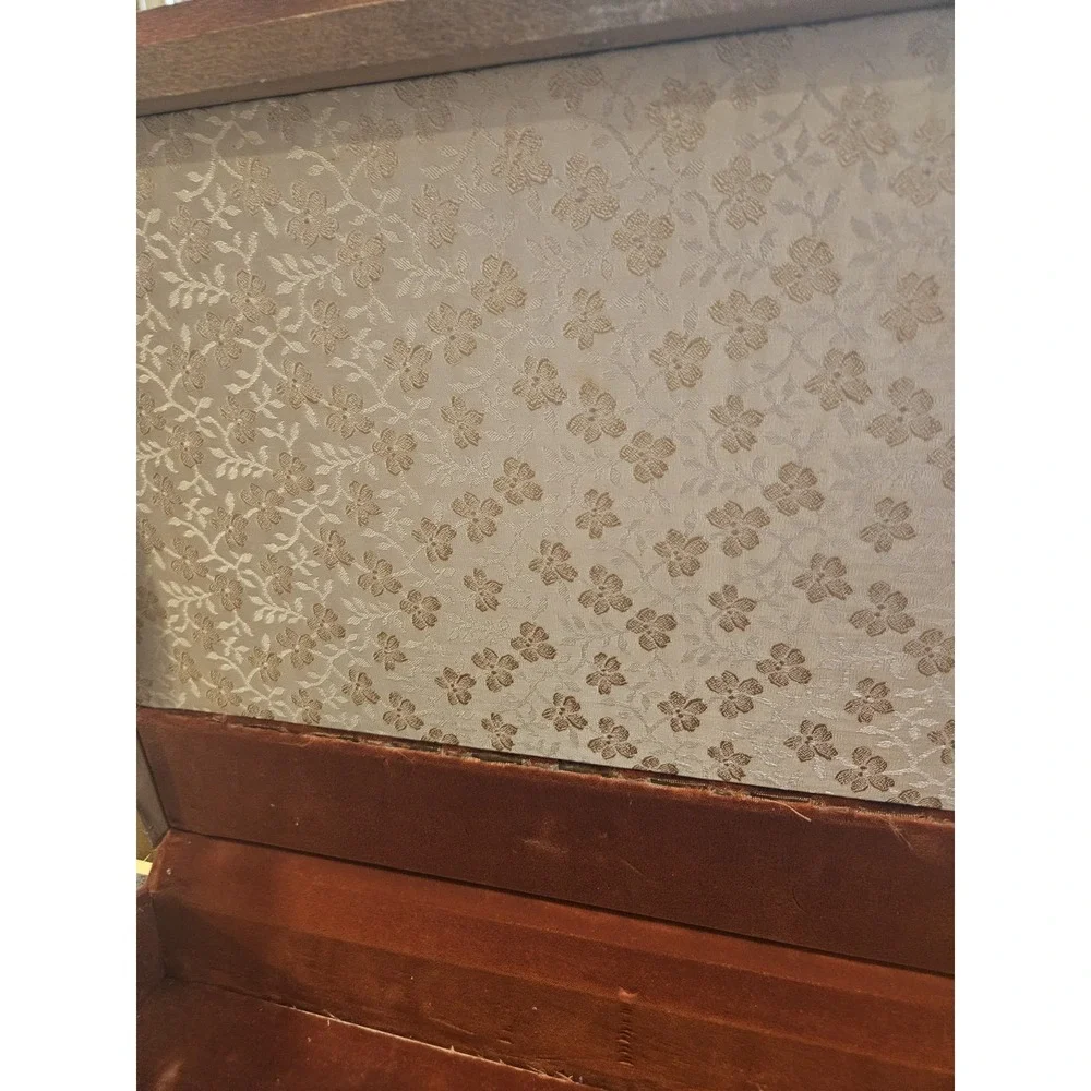 Vintage Silverware Chest Orange Suede/Velvet Inside‎ Very Pretty